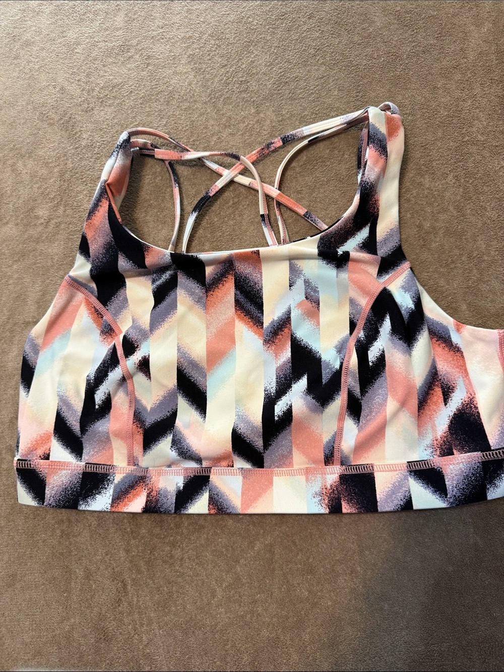 Women’s Plus size Torrid Crisscross Back Sports Bra - Pink Multi